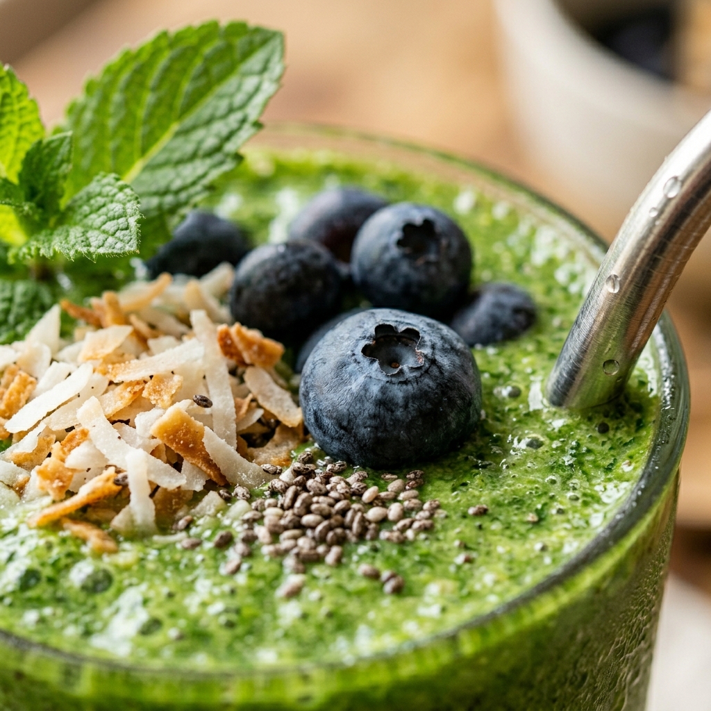 Smoothie verde cu ingrediente naturale pentru vitalitate